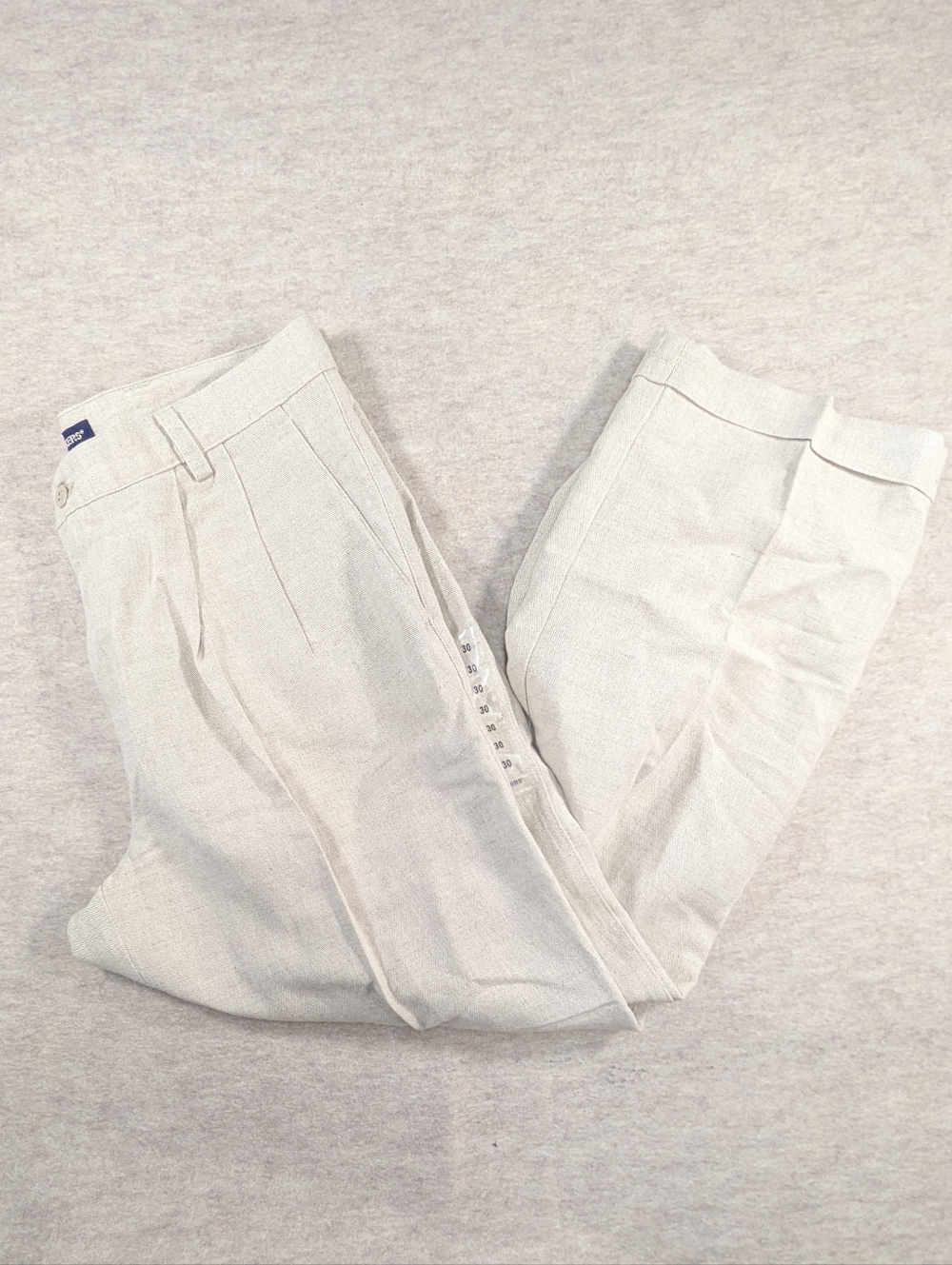 NEW* Dockers Linen & Cotton Light Cream Relaxed Fit Men's Pants Natural 34x30
